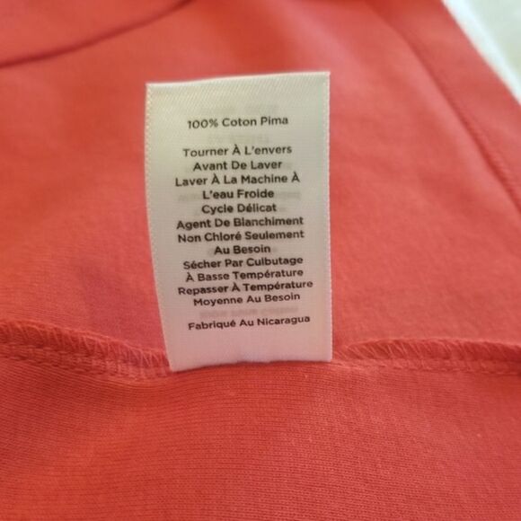 Talbots Red 3/4 Sleeve 100% Pima Cotton Petite T-shirt Size Sp - Picture 5 of 5